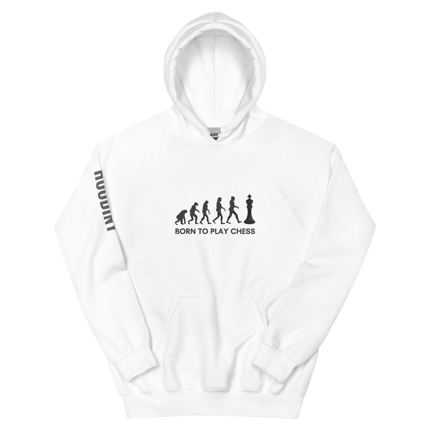 White Born To Play Chess Hoodie